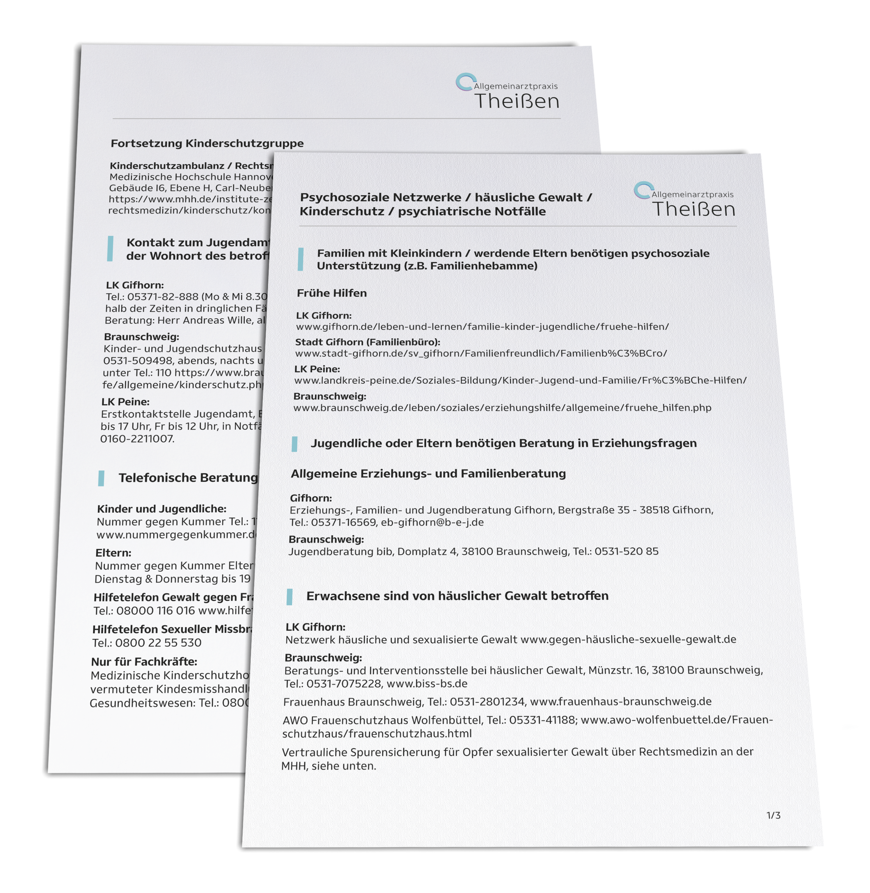 Branded stationery as an information paper.